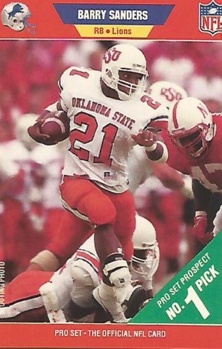 1989 Pro Set #494 Barry Sanders Rookie Card