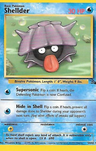 1999 Pokemon Fossil Unlimited #054 Shellder