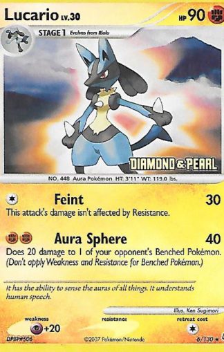 2007 Pokemon Diamond and Pearl Reverse Foil #006 Lucario