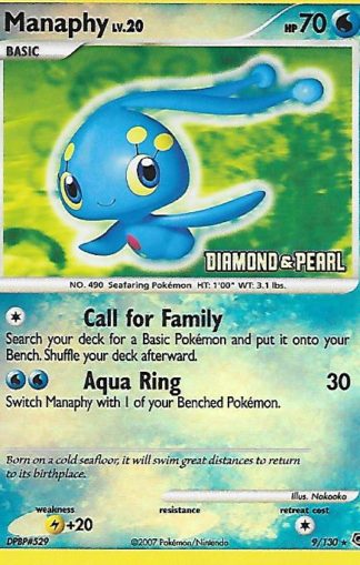 2007 Pokemon Diamond and Pearl Reverse Foil #009 Manaphy