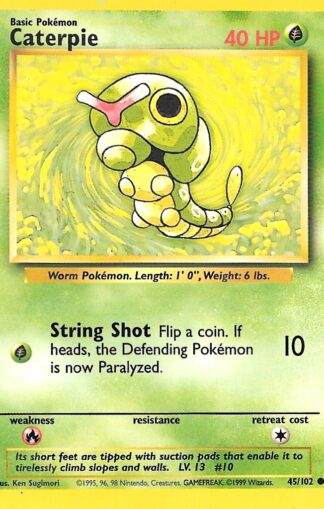 1999 Pokemon Base Unlimited #045 Caterpie