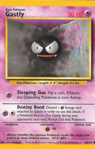 1999 Pokemon Base Unlimited #050 Ghastly